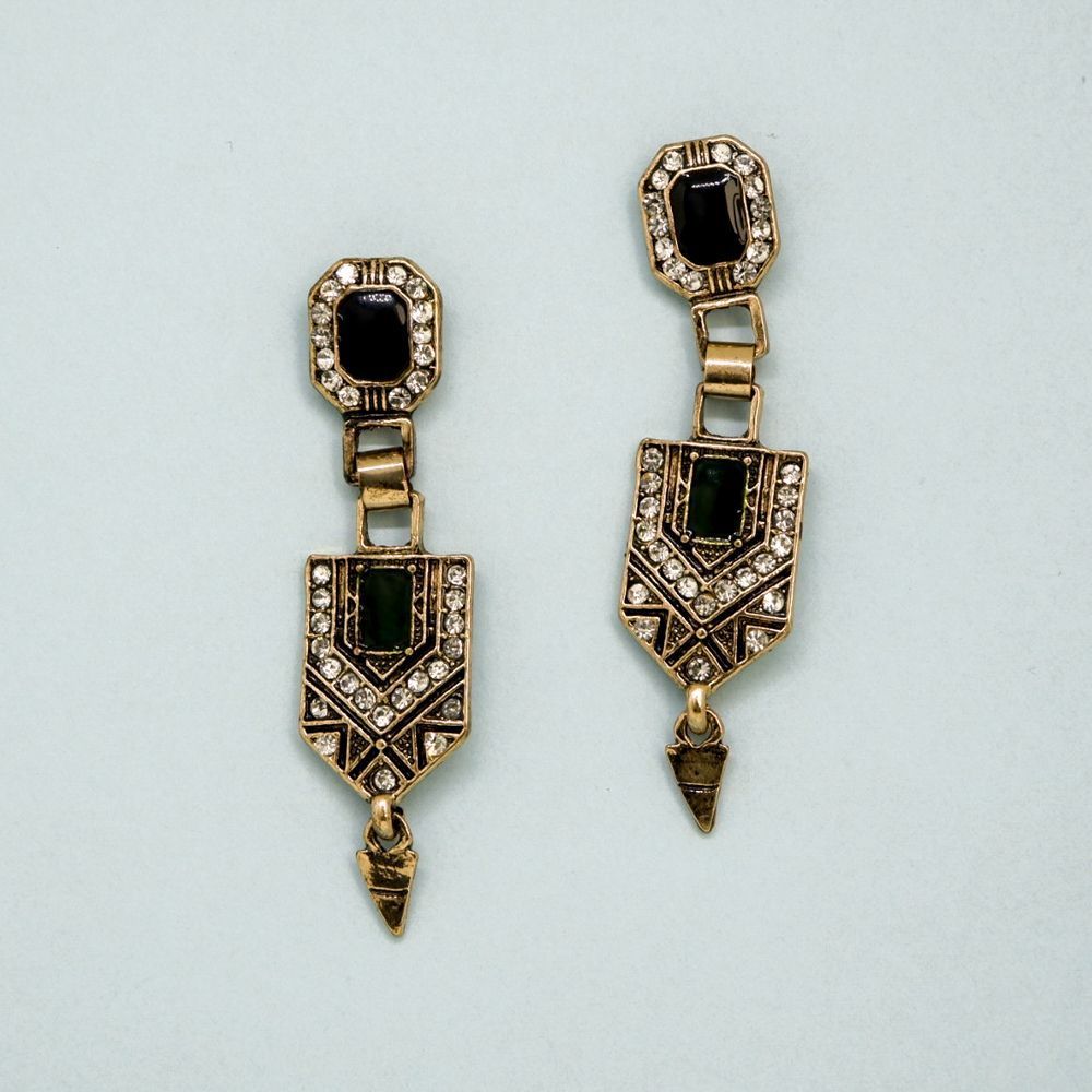

Серьги бижутерные Кристалл 52503 золотистые, 52503
