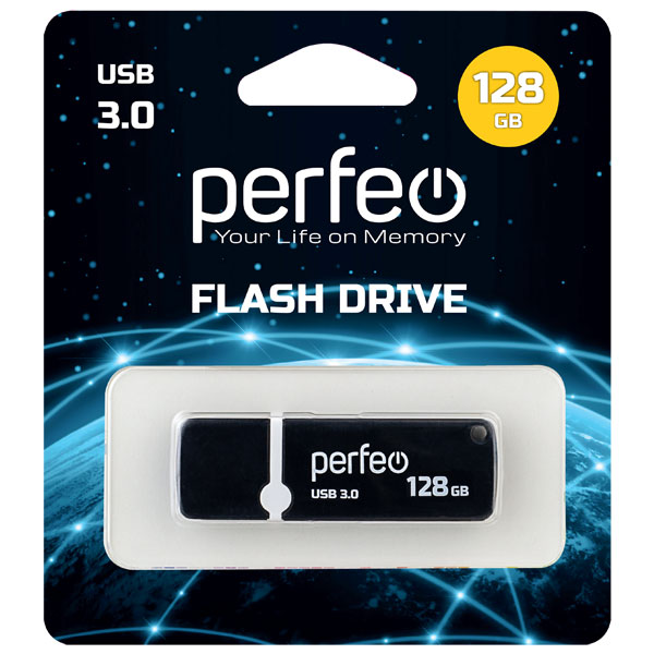 

Флешка Perfeo C08 128ГБ Black (PF-C08B128), C08