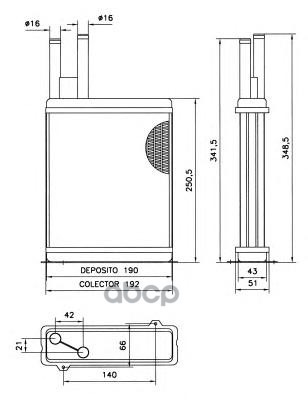 Радиатор печки NRF 52066