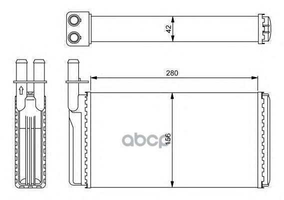 Радиатор печки NRF 54243