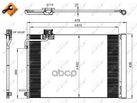 фото Радиатор кондиционера nrf 350214