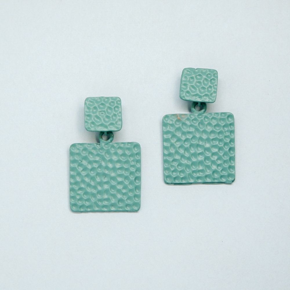 

Серьги бижутерные Квадрат 53940 голубые, 53940