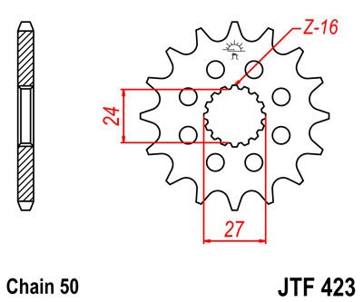 

Звезда передняя JT JTF423.17 для мотоциклов
