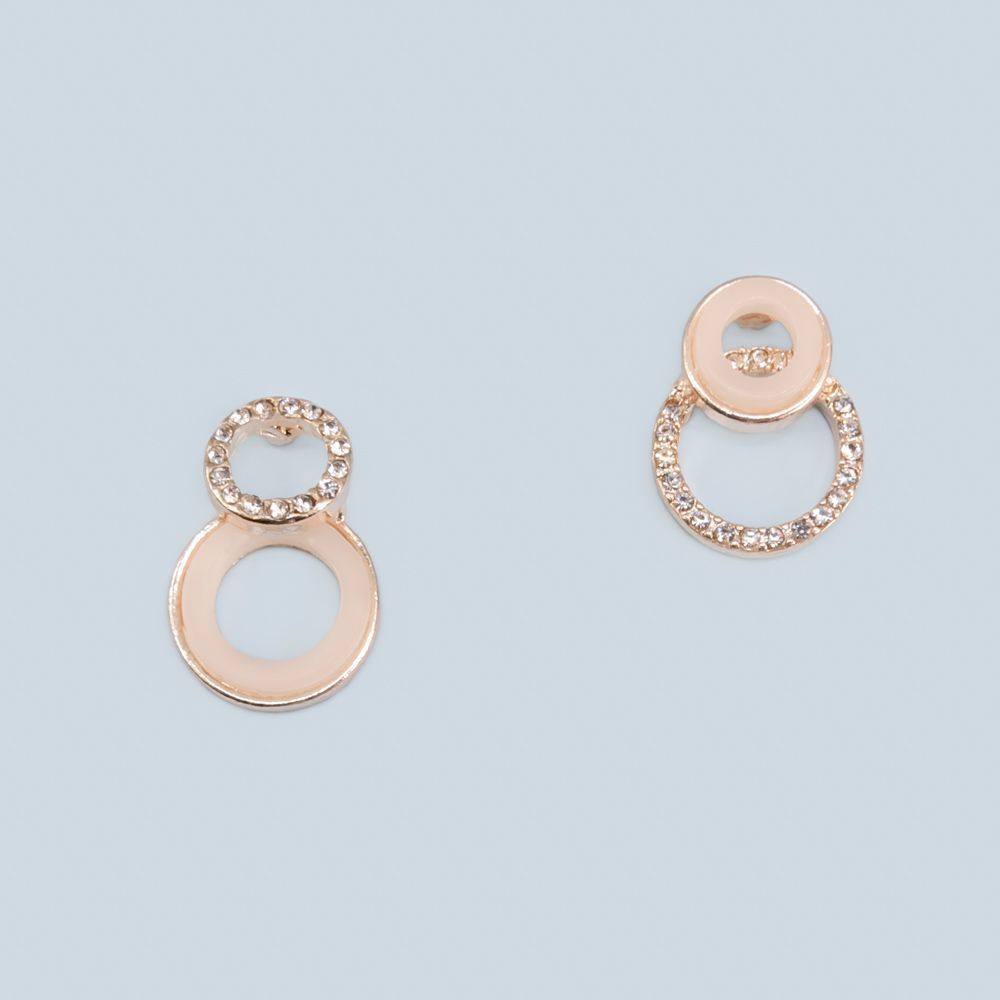 

Серьги бижутерные Колечки 54554 золотистые, 54554