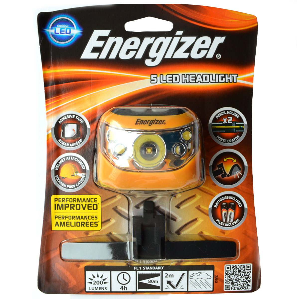 фото Фонарь energizer 5led желтый/черный (638866)