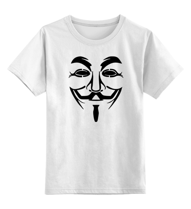 

Детская футболка классическая Printio Anonymous, р. 152, Белый, 0000000669460