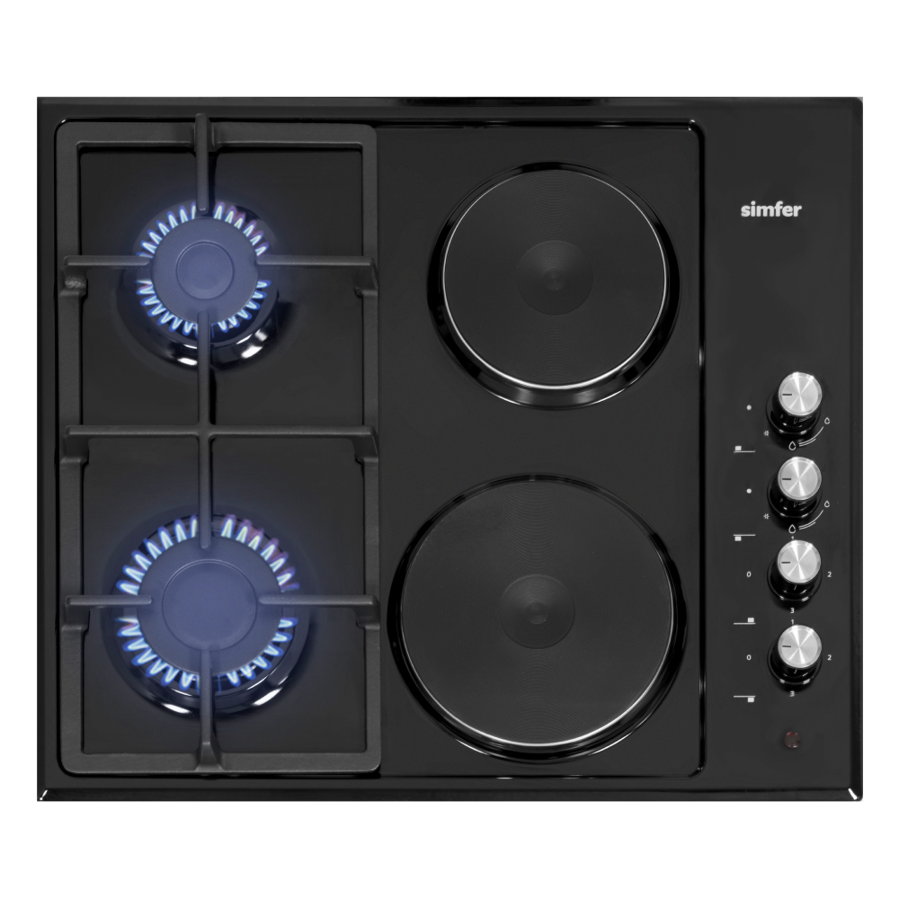 Встраиваемая варочная панель комбинированная Simfer H60Q22B516 Black