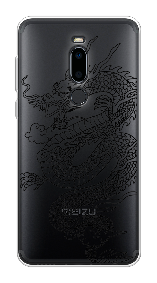 

Чехол на Meizu M8 "Большой китайский дракон", Черный;серый, 73150-1