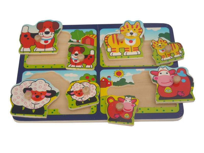 

Игра-пазл Hongji Toys Животные HJ98060k