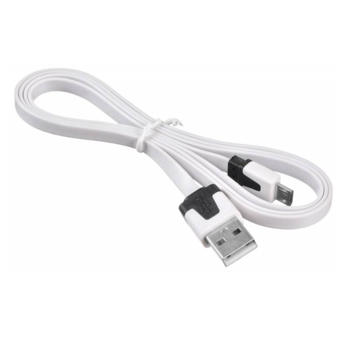 Кабель Buro BHP MICROUSB 1M FLAT micro USB B (m) USB A(m) 1м белый плоский