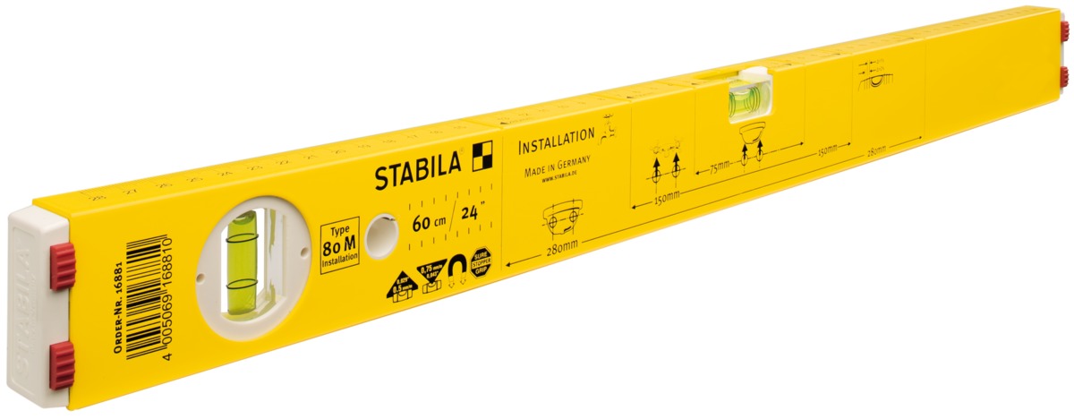 

Уровень Stabila тип 80M 60см для сантехника, 80M 60см