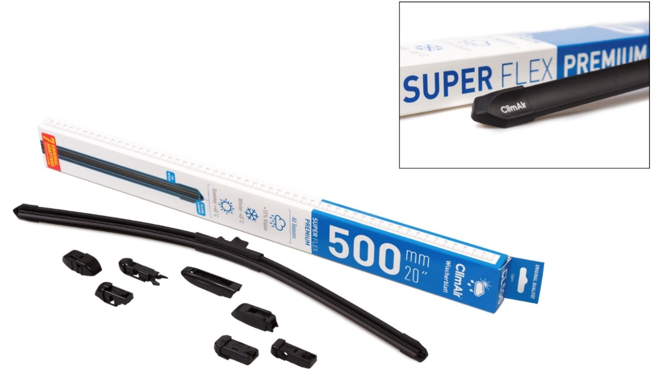 фото Щетка стеклоочистителя adapter kit climair super flex premium 20" (500mm), 7 переходников