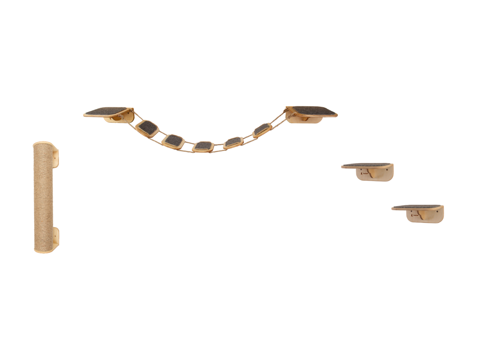 

Комплекс для кошек Hunnkatt, Каракорум серый, 5 уровня