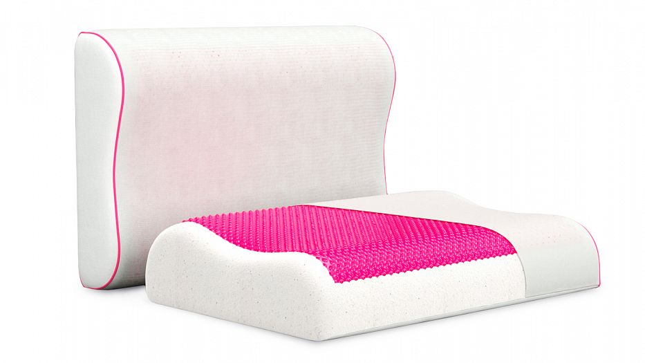 фото Анатомическая подушка askona ecogel contour pink аскона