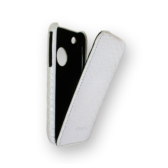 Кожаный чехол Melkco Jacka Type для Apple iPhone 3GS/3G змеиная кожа белый