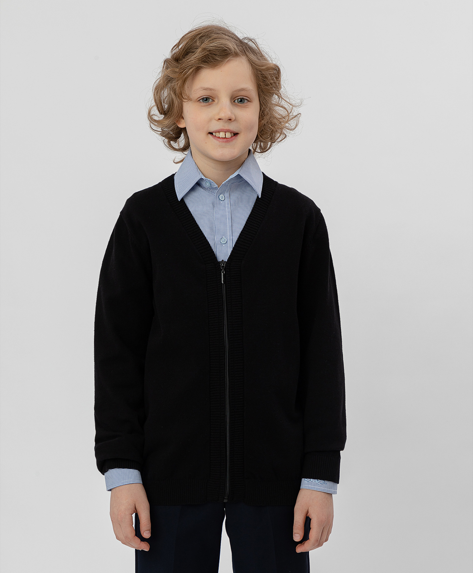 

Черный тонкий кардиган BUTTON BLUE 220BBBS35010800, размер 170, 220BBBS35010800