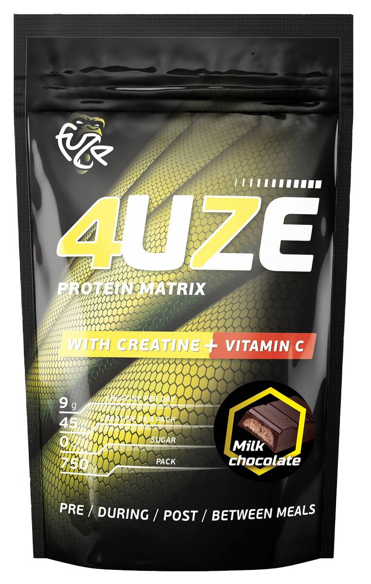 фото Протеин 4uze protein + creatine, 750 г, milk chocolate