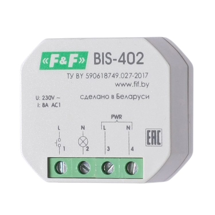 Импульсное реле Евроавтоматика F&F BIS-402 бистабильное импульсное реле освещения tdm
