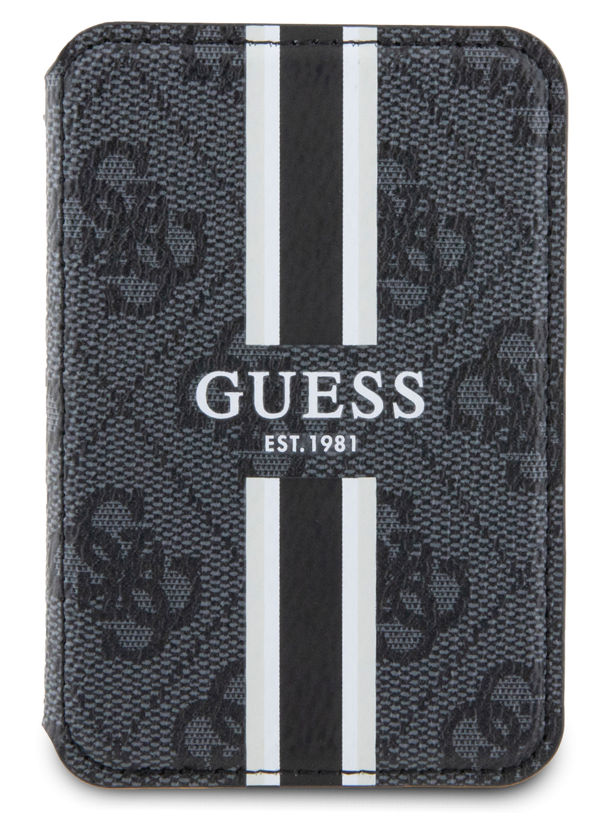 

Магнитный картхолдер Guess MagSafe из экокожи для хранения 2х карт, черный