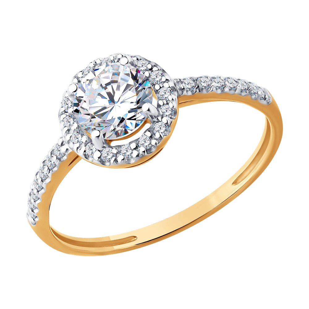 

Кольцо из золота р. 17 Diamant 51-110-02352-1, фианит, 51-110-02352-1