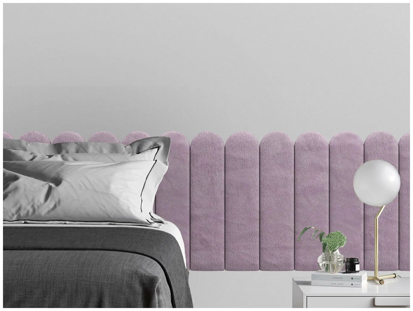

Панель кровати Velour Pink 15х60R см 2 шт., Розовый