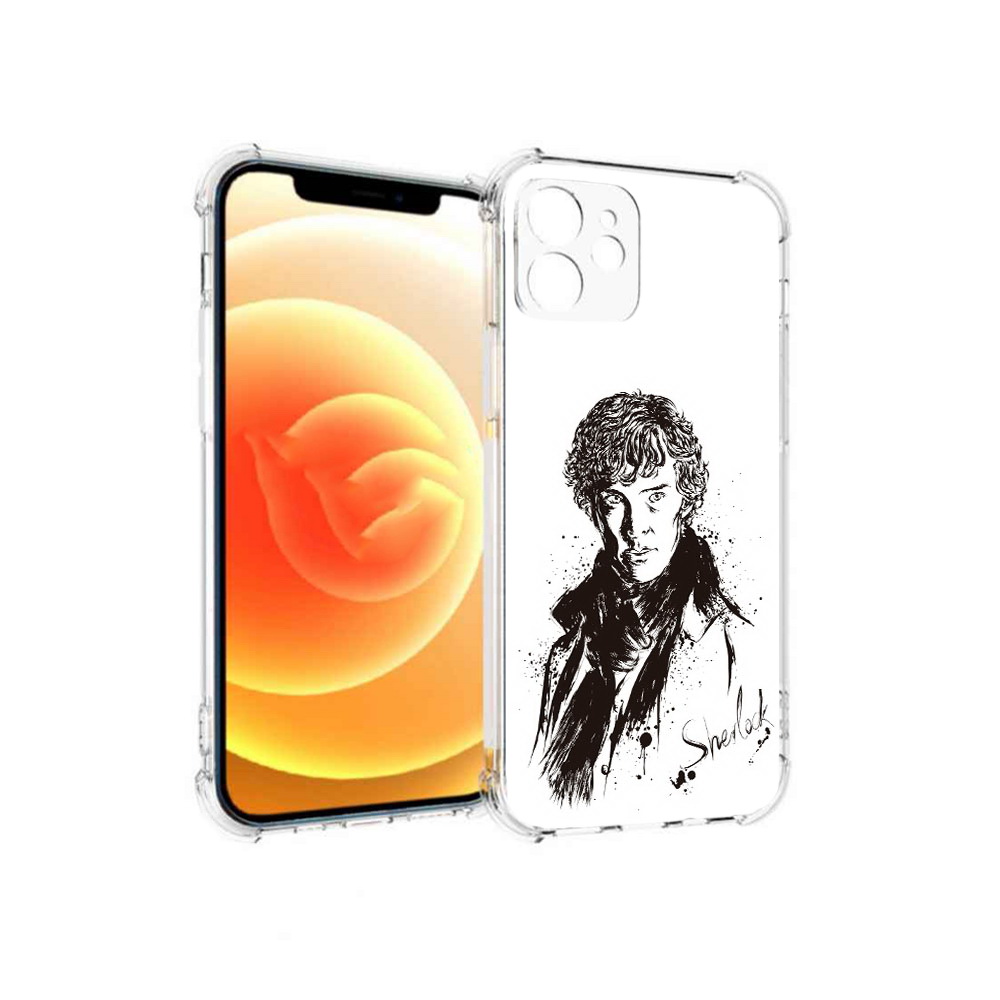 

Чехол MyPads Tocco для Apple iPhone 12 шерлок холмс портрет (PT157543.607.698), Прозрачный, Tocco