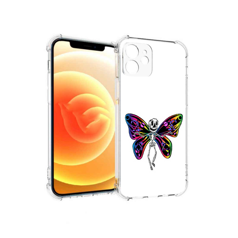 

Чехол MyPads Tocco для Apple iPhone 12 эффект бабочки (PT157543.607.701), Прозрачный, Tocco