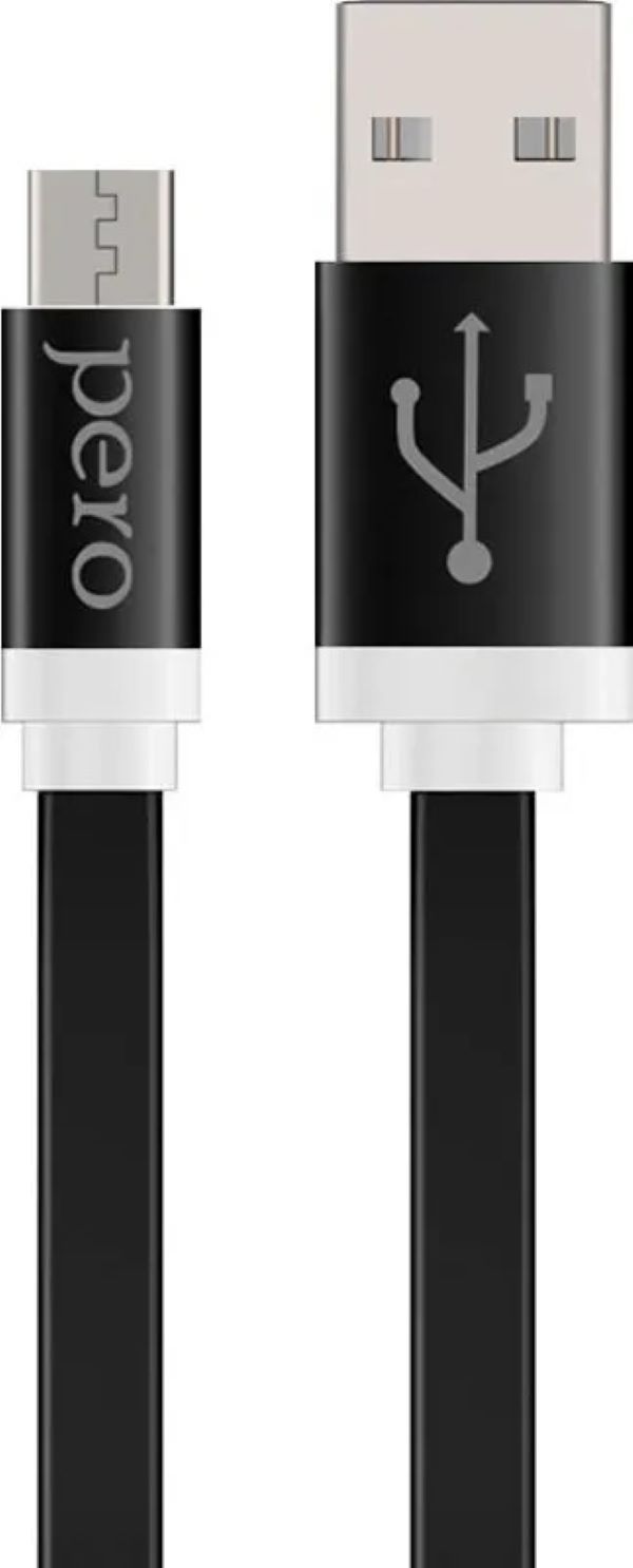 Дата-кабель PERO micro-USB, 2А, 0.2м, черный