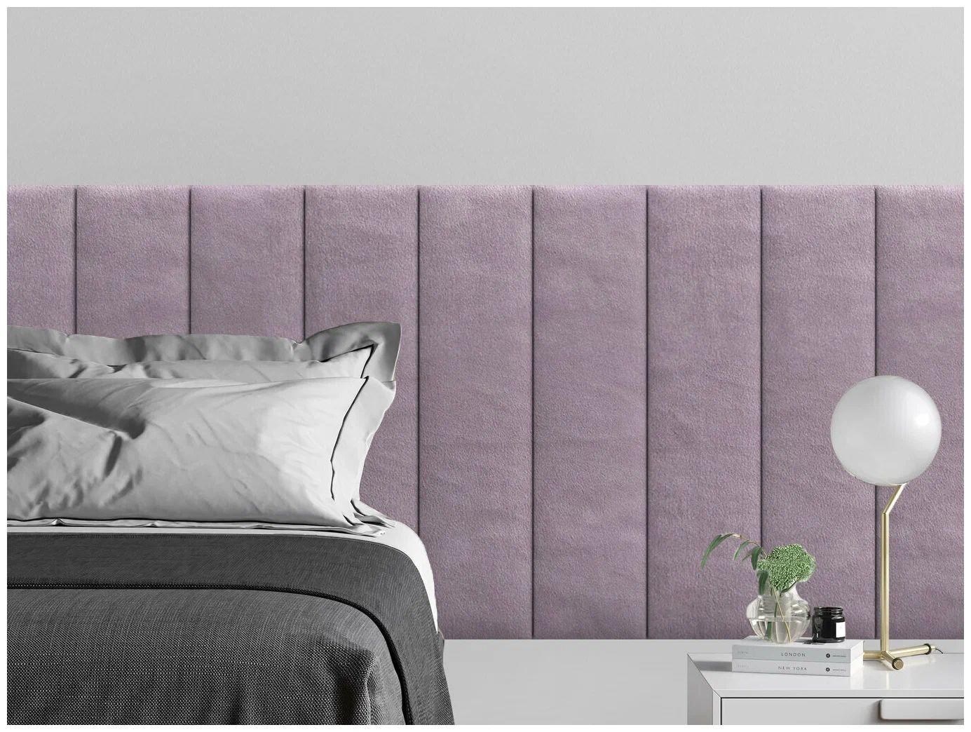 

Панель кровати Velour Pink 20х80 см 4 шт., Розовый