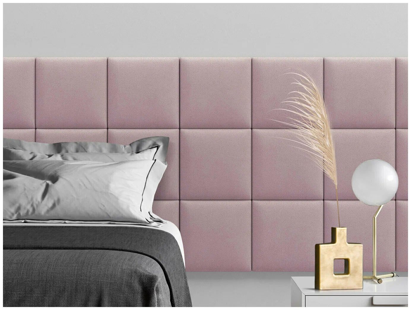

Панель кровати Velour Pink 30х30 см 1 шт., Розовый