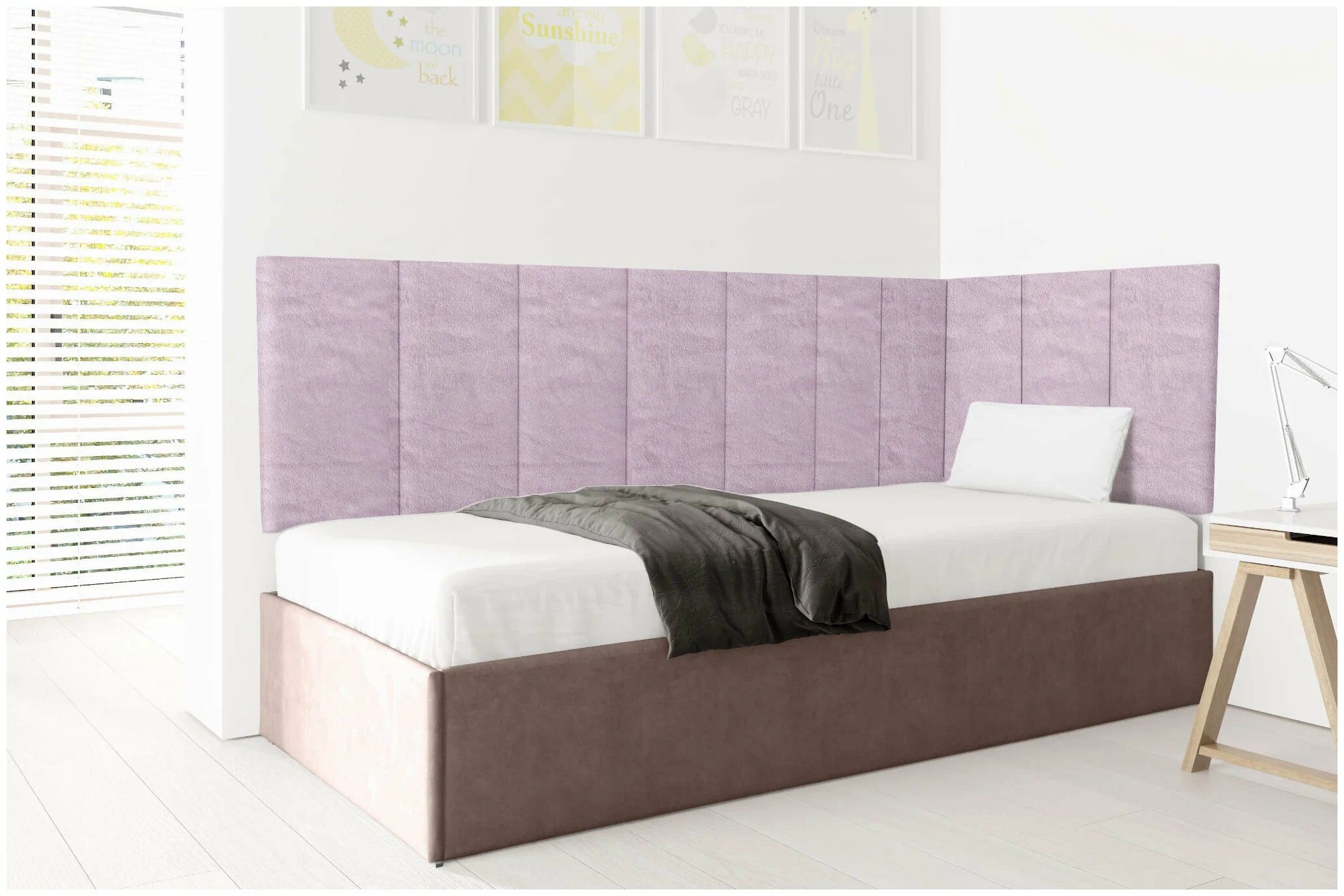 

Панель кровати Velour Pink 30х60 см 1 шт., Розовый