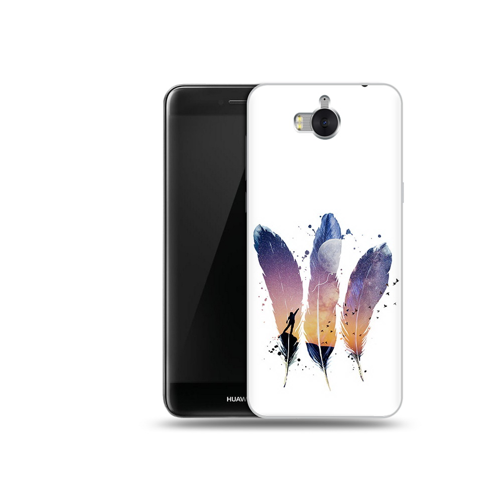 

Чехол MyPads Tocco для Huawei Y5 небесные перья (PT91582.58.519), Прозрачный, Tocco