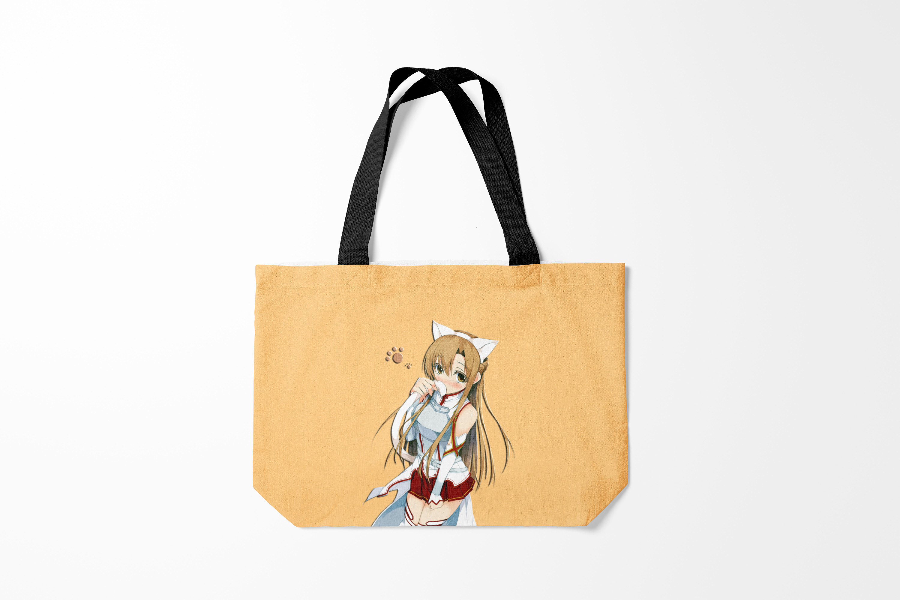 

Сумка шoппер унисекс Burnettie Sword Art Online неко Асуна, черный, Sword Art Online неко Асуна