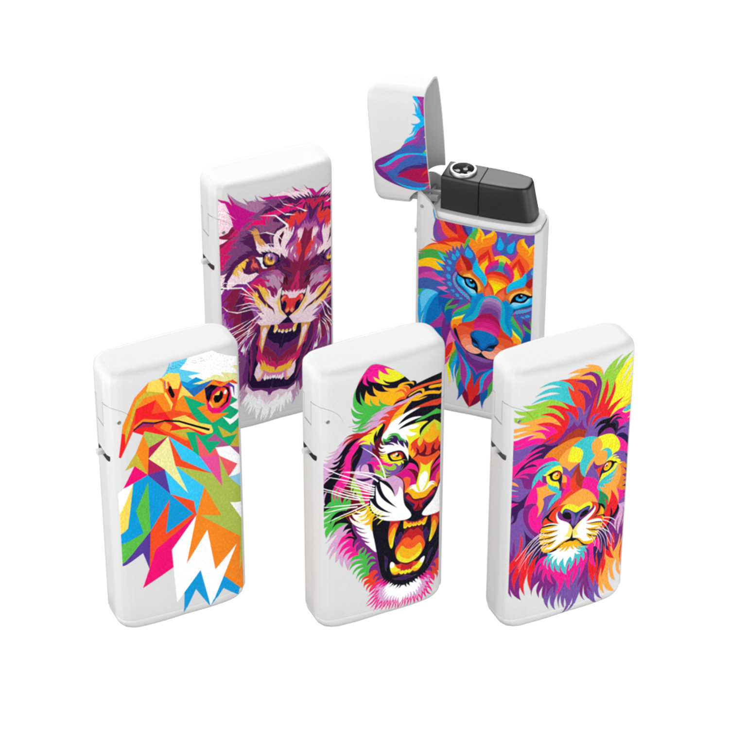 

Зажигалки с турбопламенем Luxlite 207 Animals, 5 шт., Прозрачный, ANIMALS