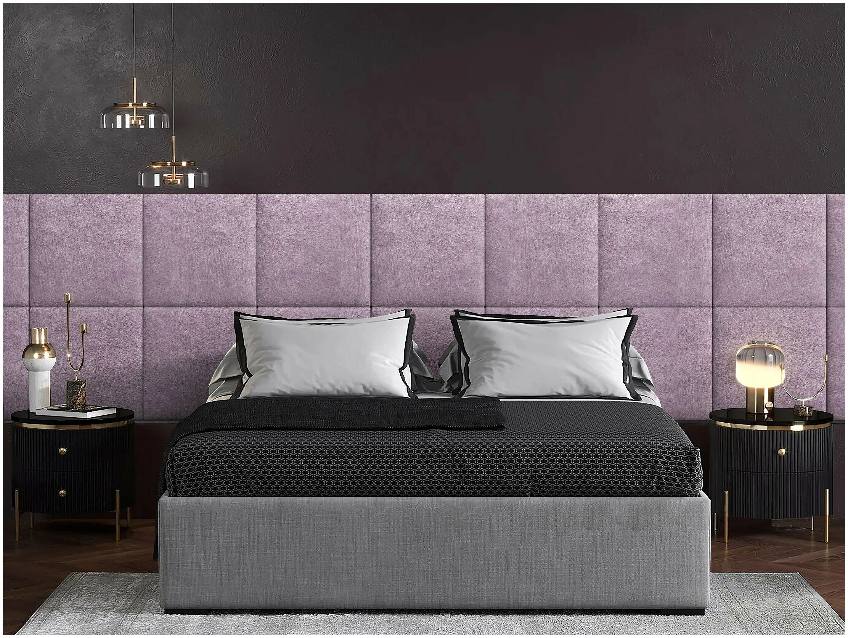 

Панель кровати Velour Pink 50х50 см 1 шт., Розовый