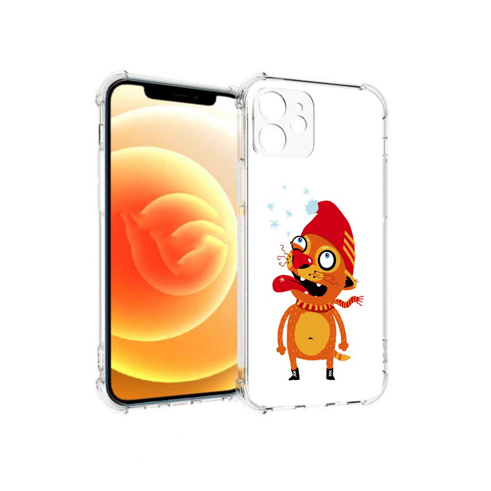 

Чехол MyPads Tocco для Apple iPhone 12 Зимний кот (PT157543.607.88), Прозрачный, Tocco