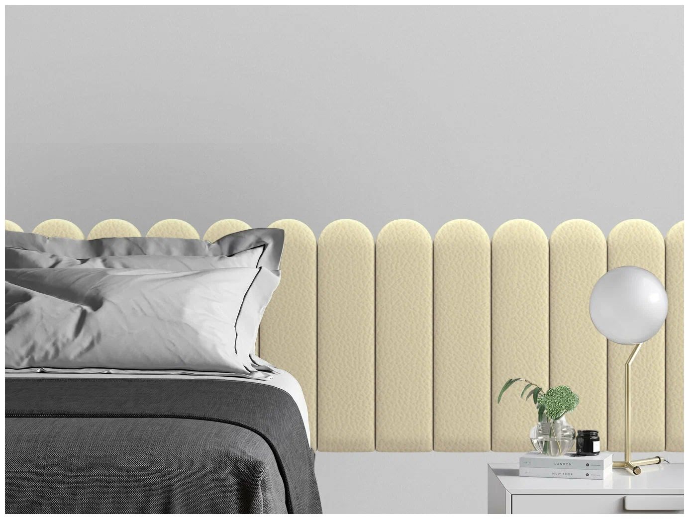 

Панель кровати Velour Vanilla 15х60R см 2 шт., Бежевый