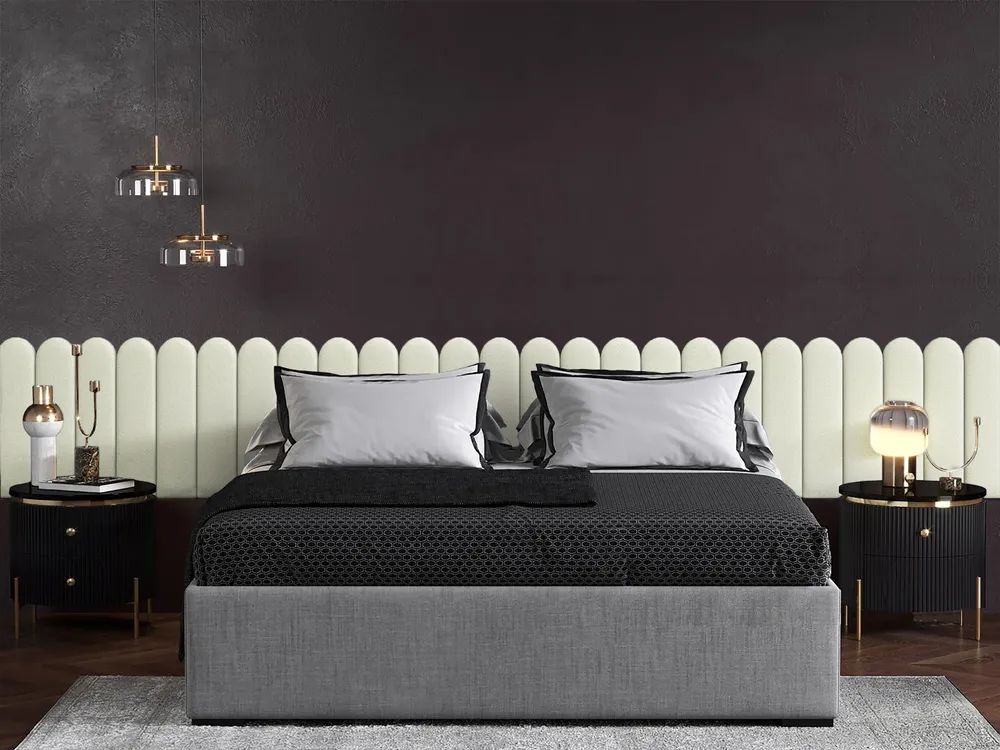 

Панель кровати Velour Vanilla 15х60R см 4 шт., Бежевый