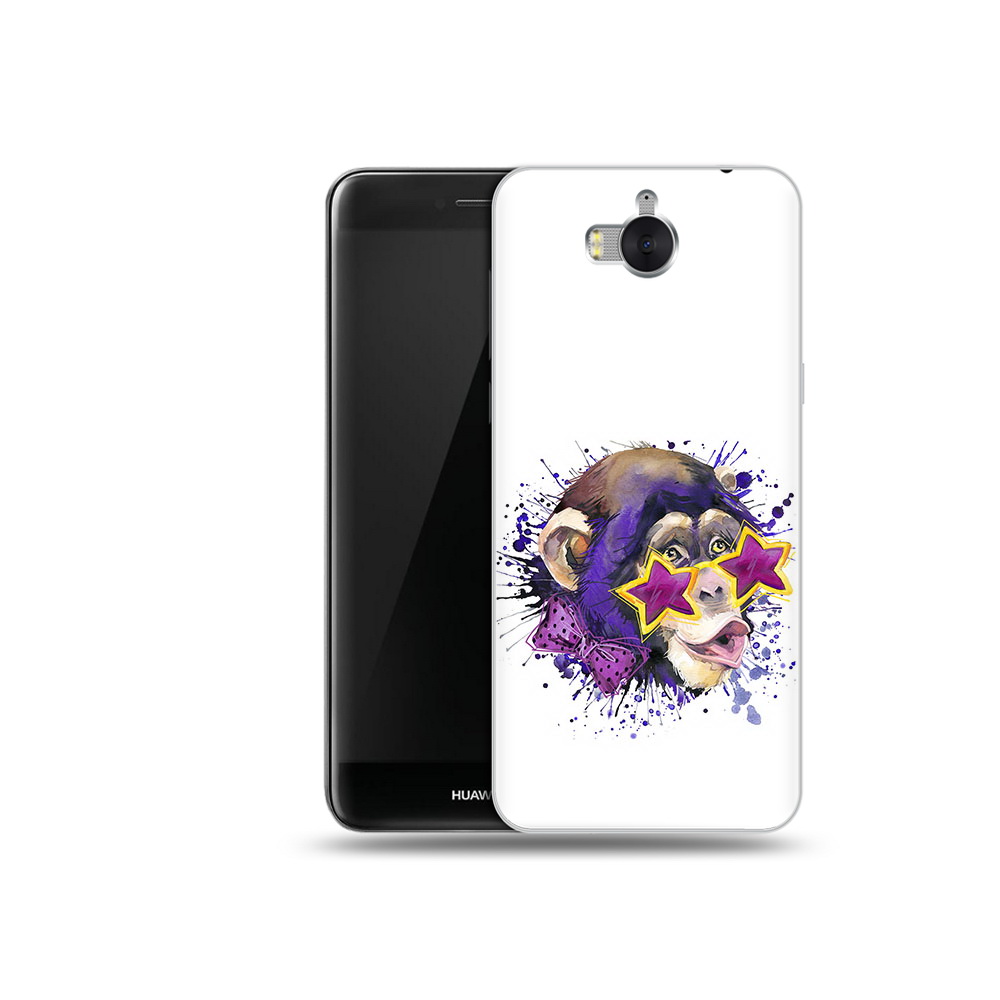 

Чехол MyPads Tocco для Huawei Y5 обезьяна в очках (PT91582.58.524), Прозрачный, Tocco