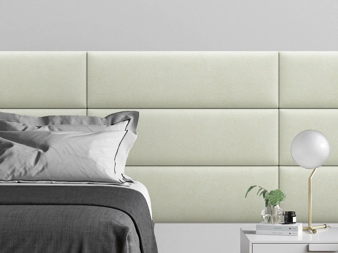 

Панель кровати Velour Vanilla 30х100 см 4 шт., Бежевый