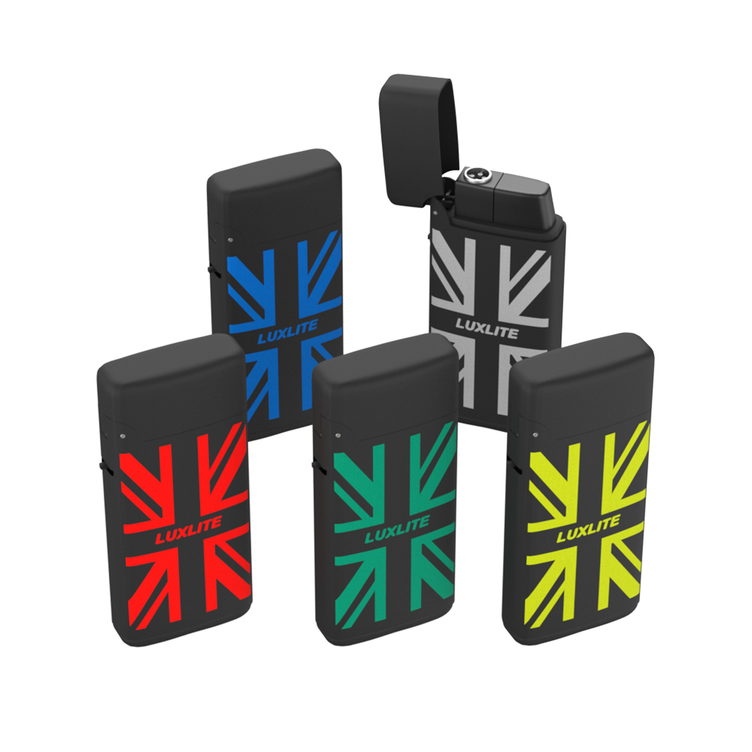

Зажигалки с турбопламенем Luxlite 207 Union Jack, 5 шт., Прозрачный, UNION JACK