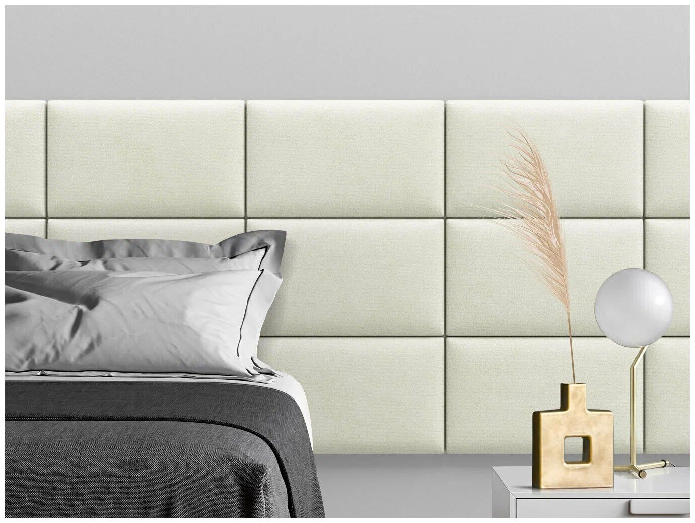 

Панель кровати Velour Vanilla 30х50 см 4 шт., Бежевый