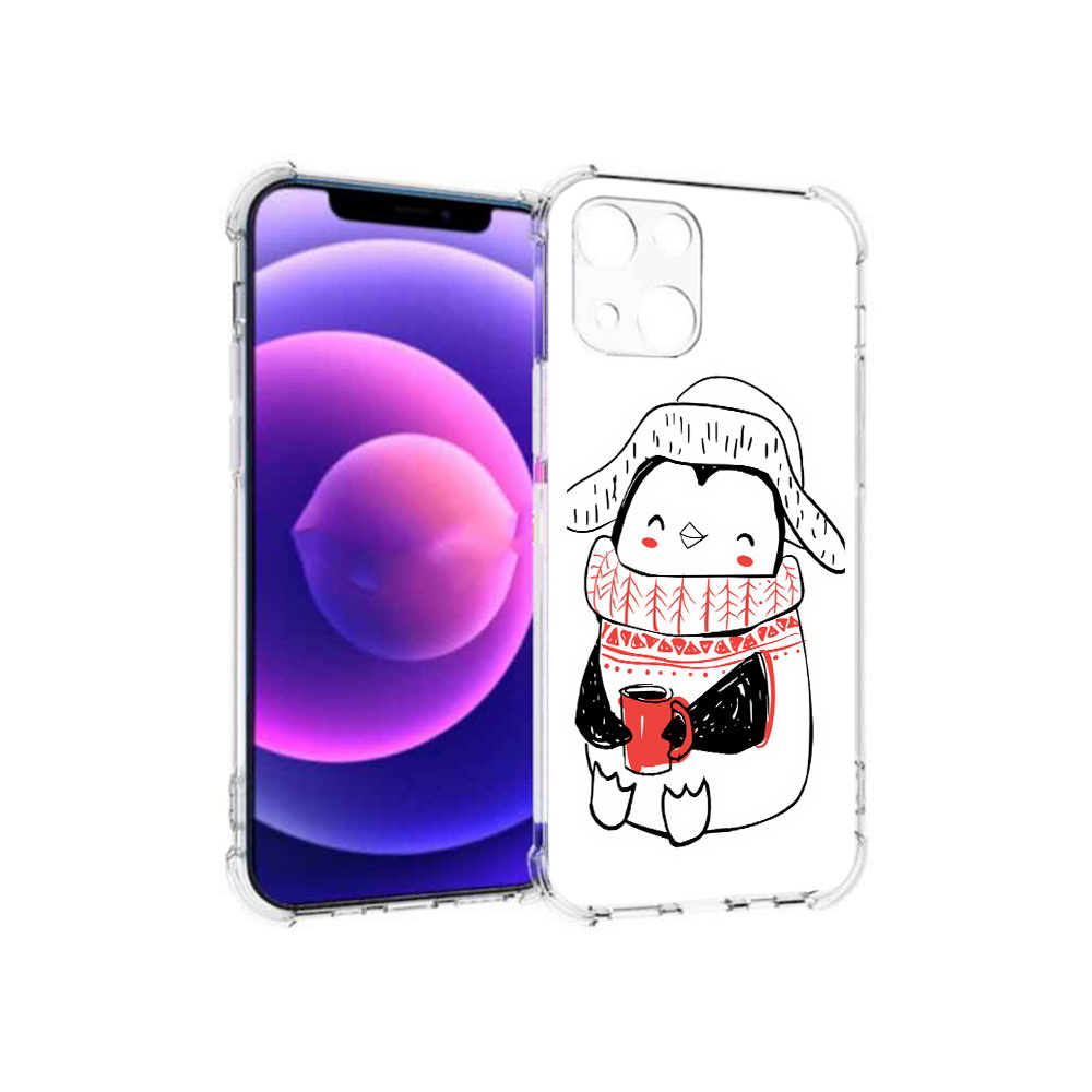 

Чехол MyPads Tocco для Apple iPhone 13 mini Милый пингвин (PT162959.608.115), Прозрачный, Tocco