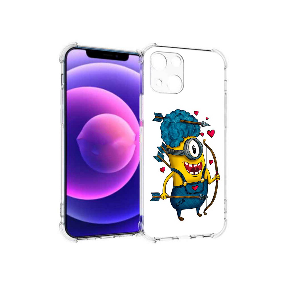 

Чехол MyPads Tocco для Apple iPhone 13 mini Миньон купидон (PT162959.608.117), Прозрачный, Tocco