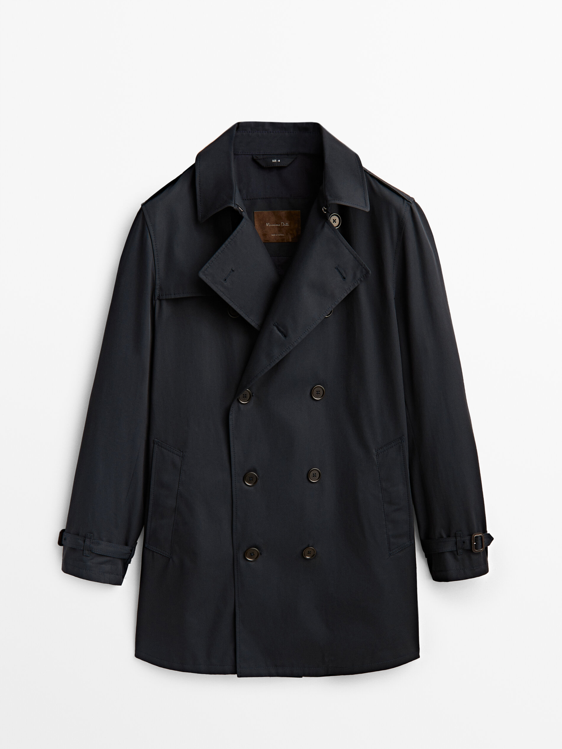 

Тренч мужской Massimo Dutti 03418236401 синий L, 03418236401