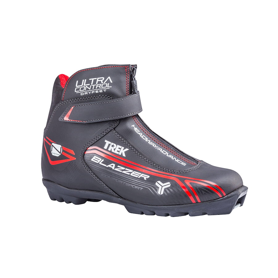 фото Ботинки лыжные nnn trek blazzer control 2 черные/логотип красный размер ru40 eu41 cm25,5