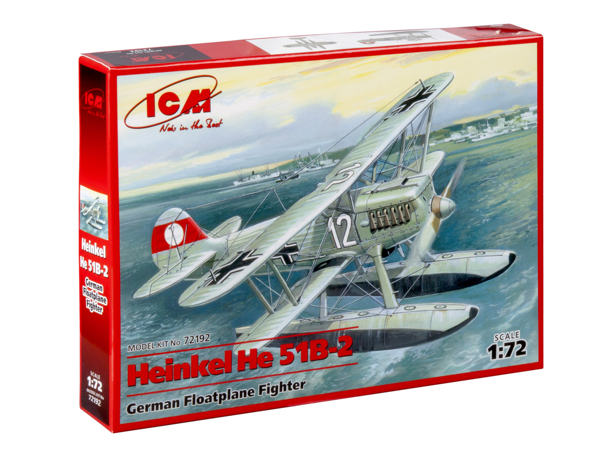 фото Сборная модель icm 1/72 германский истребитель-гидроплан хейнкель he-51b-2 72192