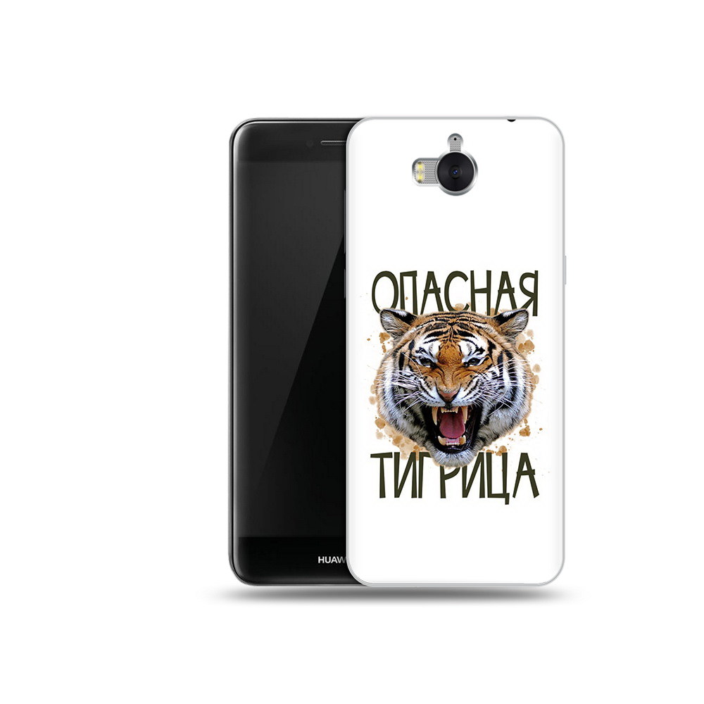 

Чехол MyPads Tocco для Huawei Y5 опасная тигрица (PT91582.58.527), Прозрачный, Tocco
