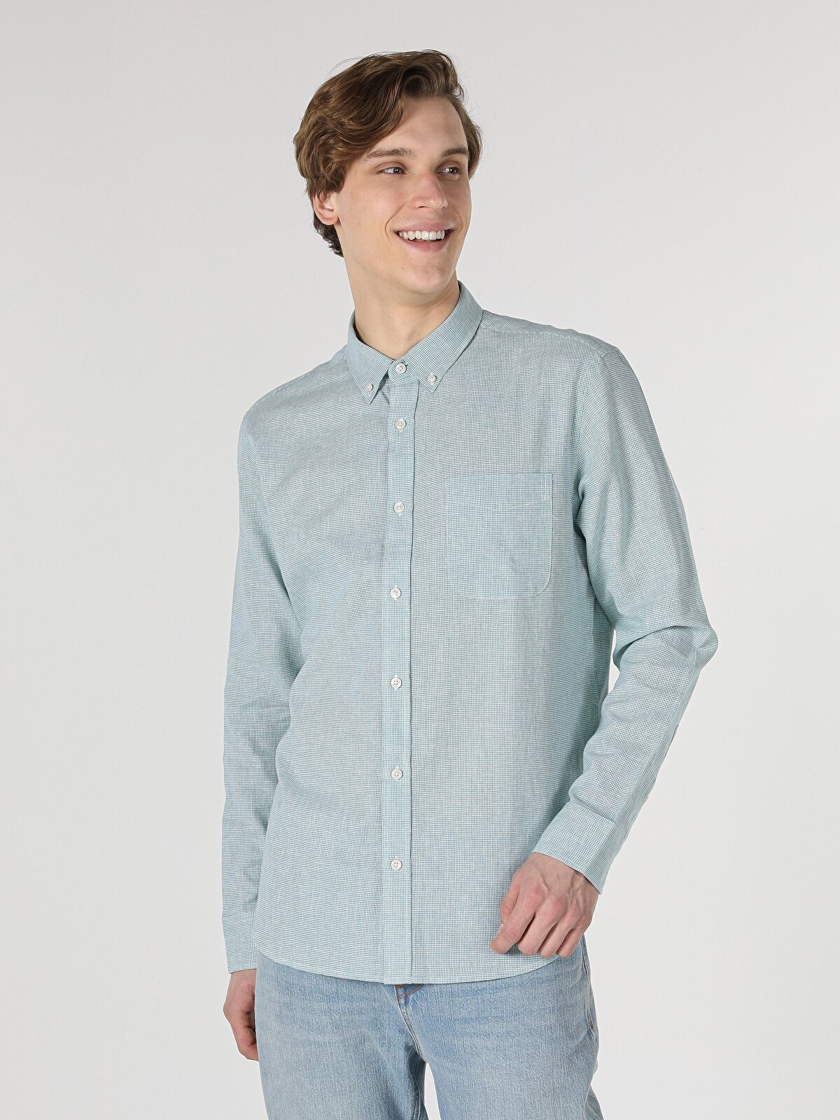 Рубашка мужская Colin's CL1058812_Q1.V1NT голубая M