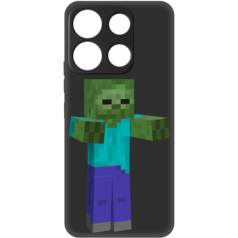 

Чехол-накладка Krutoff Soft Case Minecraft-Гигант для ITEL A60s черный